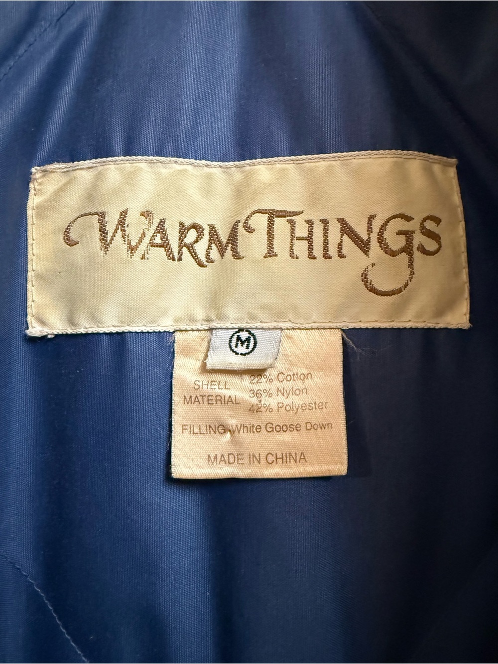 Goose Down Long Puffer Robe - Blue - Picture 3 of 5